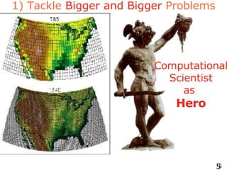 1) Tackle  Bigger and Bigger  Problems Computational Scientist as  Hero 