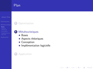 Métaheuristiques et applications