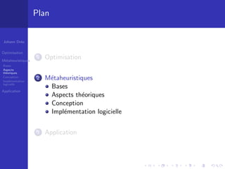 Métaheuristiques et applications