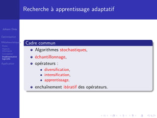 Métaheuristiques et applications