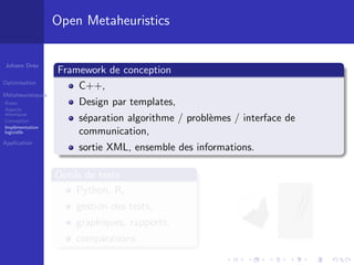Métaheuristiques et applications