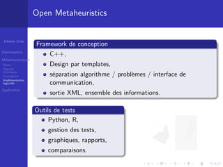 Métaheuristiques et applications