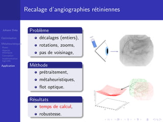 Métaheuristiques et applications