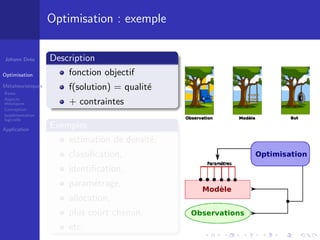 Métaheuristiques et applications