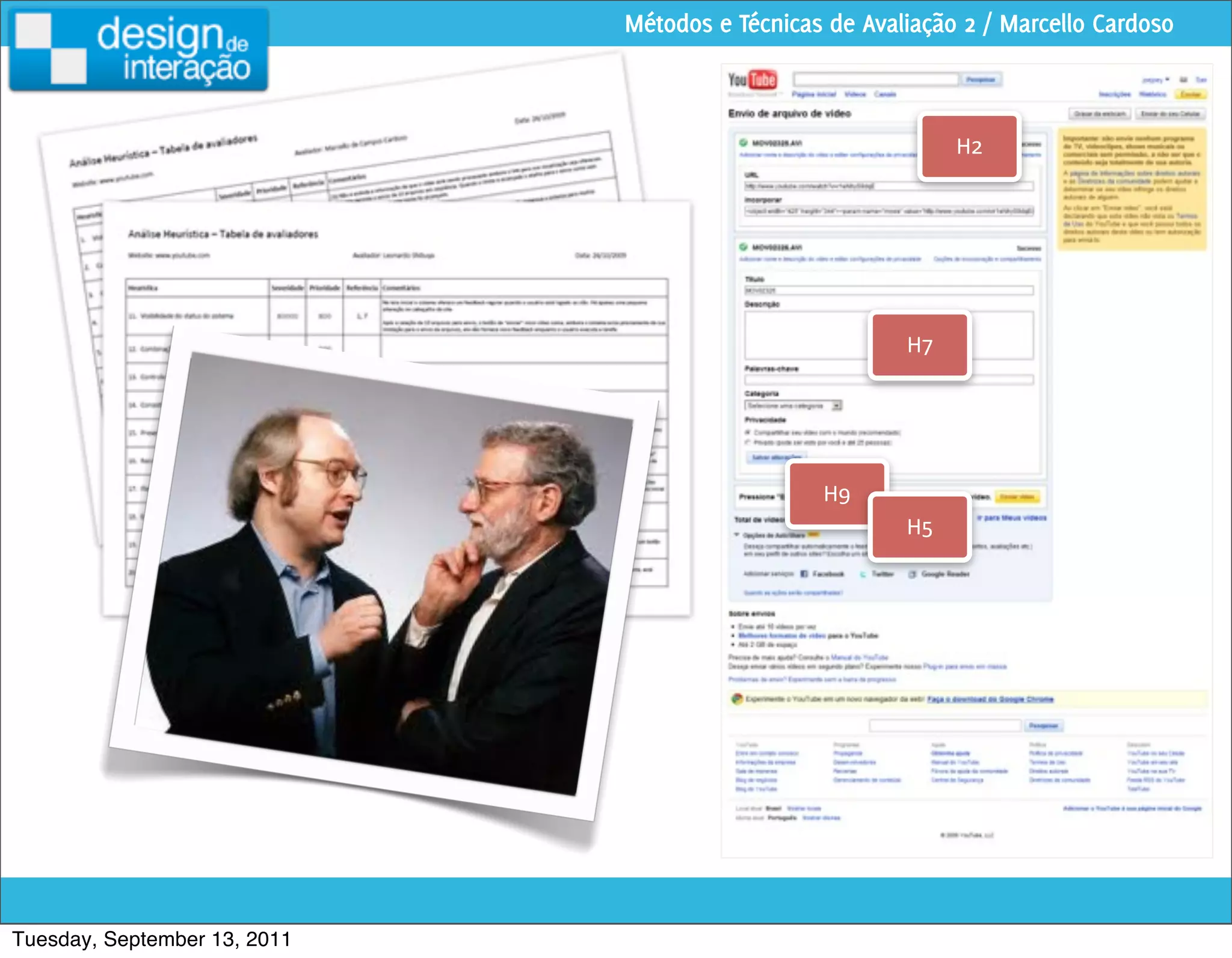 Métodos e Técnicas de Avaliação 2 / Marcello Cardoso



                                                             H2




                                                        H7




                                                H9
                                                        H5




Tuesday, September 13, 2011
 