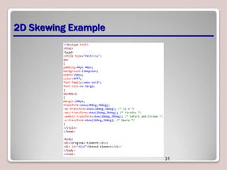2D Skewing Example

31

 