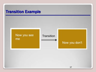 Transition Example

Transition

37

 