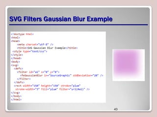 SVG Filters Gaussian Blur Example

43

 