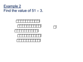 Example 2
Find the value of 51   3.
 