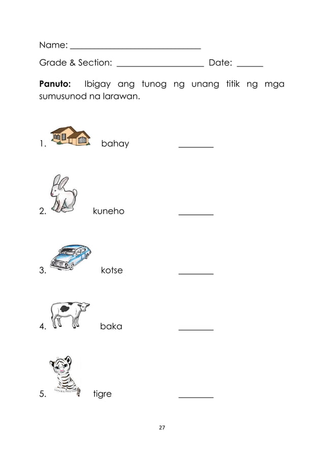 Tagalog Learning Sheets Mtb mle-tagalog-activity-sheets-q12 | PDF