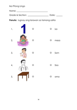 Mtb mle-tagalog-activity-sheets-q12 | PDF
