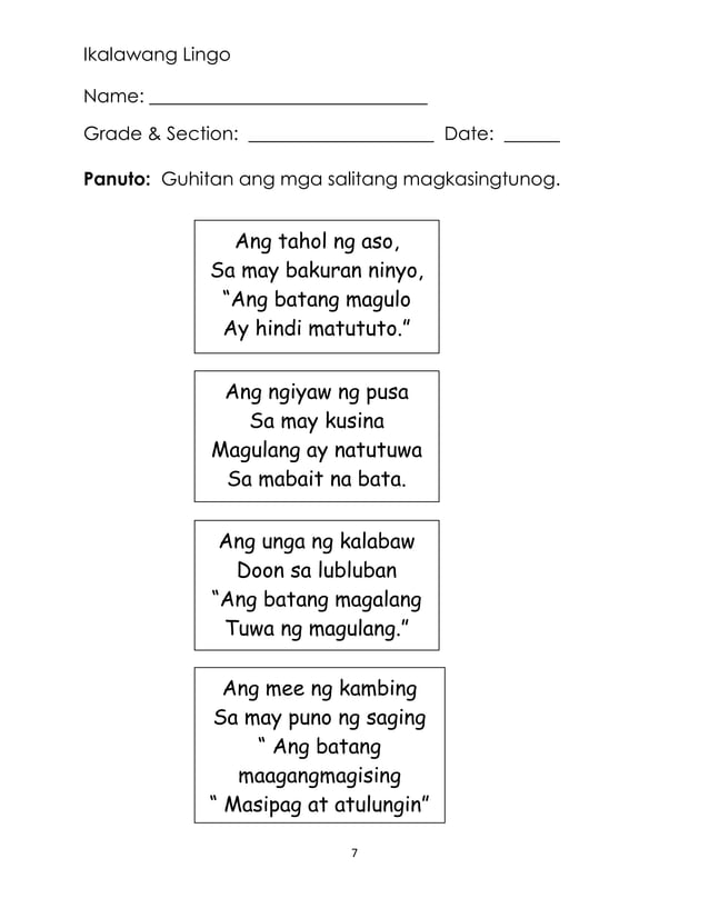 K TO 12 GRADE 1 LEARNING MATERIAL IN MOTHER TONGUE BASED (Q1Q2)