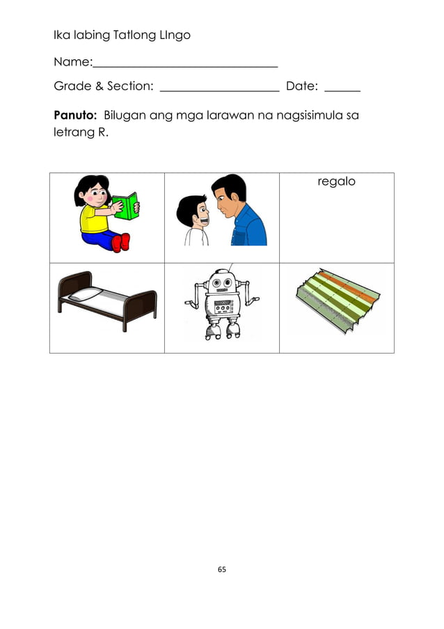 K TO 12 GRADE 1 LEARNING MATERIAL IN MOTHER TONGUE BASED (Q1Q2)