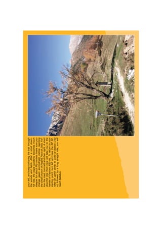 yourleft,andkeepfollowingthetrailthrough
thewoodsandﬁelds.Afterashortdown-
hillride,theslopesuddenlybecomesmuch
steeperforaboutﬁftymetres(makesureyou
changegearsaccordingly)beforereaching
thesmallchurchofReginaPacis(1,050).Fol-
lowtheroad,turnleftandthenright.Ashort
downhillridefromherewilltakeyoutothe
hamletofPasturo(630m).Toreturntoyour
startingpoint,turnleftandtaketheSP62.
AfteranuphillclimbtoCollediBalisio(730
m)followedbyalongstraightride,youwill
reachBallabio.
 