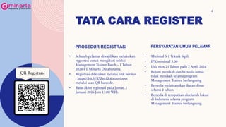 Management Trainee Batch 1 Tahun 2026 - Program MT | PDF