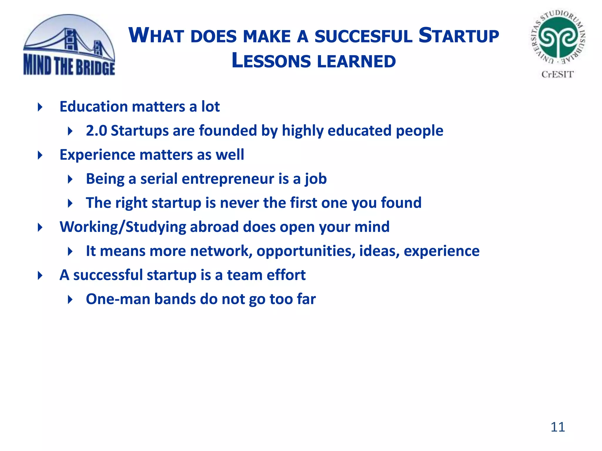 Hosting & Mentoring the most promising startups in the Silicon Valley (MtB Gym)