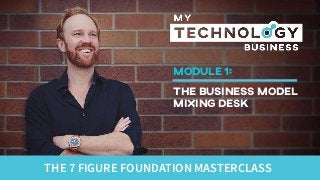 THE 7 FIGURE FOUNDATION MASTERCLASS
MODULE 1:
the business model
mixing desk
 