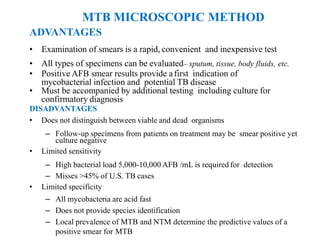 Mycobacterium tuberculosis smear microscopy | PPTX