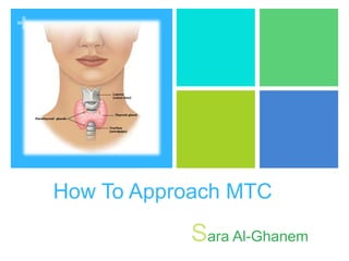+

How To Approach MTC

Sara Al-Ghanem

 
