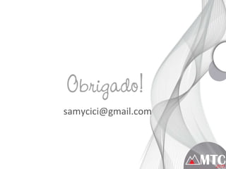 40
Selenium Webdriver
Belo Horizonte: 8/8/2015 - 8:30 às 17:30
Av. Augusto de Lima, 527, Loja 2 – Centro –
Belo Horizonte
http://twixar.me/Yv5
 