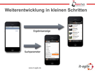 Weiterentwicklung in kleinen Schritten



                 Ergebnisanzeige




         Suchparameter




            www.it-agile.de
 