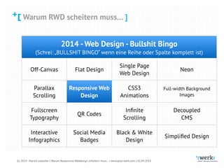 Warum Responsive Webdesign scheitern muss... (MobileTech Conference 2014)