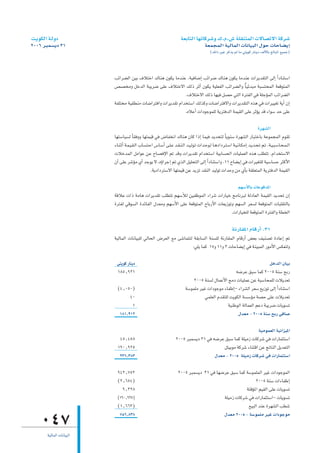 â`jƒµdG á`dhO                                                                      á©HÉàdG É¡JÉcô°Th ∑.Ω.¢T á∏≤æàªdG ä’É°üJ’G ácô°T
2006 ôÑª°ùjO 31                                                                                        á©ªéªdG á«dÉªdG äÉfÉ«ÑdG ∫ƒM äÉMÉ°†jEG
                                                                                                            (∂dP ÒZ ôcòj ⁄ Ée »àjƒc QÉæjO ∞dC’ÉH ≠dÉÑŸG ™«ªL)



                          ÖFGô°†dG ø«H ±ÓàNG ∑Éæg ¿ƒµj ÉeóæY .á«aÉ°VEG ÖFGô°V ∑Éæg ¿ƒµj ÉeóæY äGôjó≤àdG ≈dEG kGOÉæà°SG
                          ¢ü°üîeh πNódG áÑjô°V ≈∏Y ±ÓàN’G ∂dP ôKCG ¿ƒµj á«∏©ØdG ÖFGô°†dGh oÉ«FóÑe áÑ°ùàëªdG á©bƒàªdG
                                                              .±ÓàN’G ∂dP É¡«a π°üM »àdG IôàØdG »a á∏LDƒªdG ÖFGô°†dG
                          áØ∏àîe á«≤£æe äÉ°VGôàaGh äGôjó≤J ΩGóîà°SG ∂dòch äÉ°VGôàa’Gh äGôjó≤àdG √òg »a äGô««¨J ájCG ¿EG
                                                              .√ÓYCG äGOƒLƒª∏d ájôàaódG áª«≤dG ≈∏Y ôKDƒj ób AGƒ°S óM ≈∏Y

                                                                                                                                                    Iô¡°ûdG
                          É¡à°SÉ«°ùd kÉ≤ahh É¡àª«b »a ¢VÉØîfG ∑Éæg ¿Éc GPEG Éª«a ójóëàd kÉjƒæ°S Iô¡°ûdG QÉÑàNÉH áYƒªéªdG Ωƒ≤J
                          AÉ˘˘æ˘KCG á˘˘ª˘«˘≤˘dG ÜÉ˘˘°ùà˘˘MG ¢SÉ˘˘°SCG ≈˘˘∏˘Y ó˘˘≤˘æ˘dG ó˘˘«˘dƒ˘˘J äGó˘˘Mƒ˘˘d É˘˘gOGOô˘˘à˘°SG á˘˘«˘fÉ˘˘µ˘eEG ó˘˘jó˘˘ë˘J º˘˘J .á˘˘«˘Ñ˘°SÉ˘˘ë˘ ª˘ dG
                          äÓNóªdG πeGƒY øY ìÉ°üaE’G ºJ óbh äGôjó≤J ΩGóîà°SG á«HÉ°ùëdG äÉ«∏ª©dG √òg Ö∏£àJ .ΩGóîà°S’G
                          ¿CG ≈∏Y ô°TDƒe …CG óLƒj ’ ,√DhGôLEG ºJ …òdG π«∏ëàdG ≈dEG kGOÉæà°SGh .11 ìÉ°†jEG »a äGô«¨à∏d á«°SÉ°ùM ôãcC’G
                                                          .ájOGOôà°S’G É¡àª«b øY ójõJ ó≤ædG ó«dƒJ äGóMh øe …CÉH á≤∏©àªdG ájôàaódG áª«≤dG

                                                                                             º¡°SC’ÉH äÉYƒaóŸG
                          ábÓY äGP áeÉg äGôjó≤J Ö∏£àJ º¡°SCÓd ø«ØXƒªdG AGô°T äGQÉ«N èeÉfôÑd ádOÉ©dG áª«≤dG ójóëJ ¿EG
                          IôàØd »bƒ°ùdG IóFÉØdG ∫ó©eh º¡°SC’G ≈∏Y á©bƒàªdG ìÉHQC’G äÉ©jRƒJh º¡°ùdG ô©°ùd á©bƒàªdG äÉÑ∏≤àdÉH
                                                                                          .äGQÉ«î∏d á©bƒàªdG IôàØdGh á£îdG

                                                                                                                              áfQÉ≤ŸG ΩÉbQCG .31
                          á«dÉªdG äÉfÉ«Ñ∏d »dÉëdG ¢Vô©dG ™e ≈°TÉªààd á≤HÉ°ùdG áæ°ù∏d áfQÉ≤ªdG ΩÉbQCG ¢†©H ∞«æ°üJ IOÉYEG ºJ
                                                                    :»∏j Éªc 15h 11h 3 äÉMÉ°†jEG »a áæ«ÑªdG QƒeC’G ¢ùµ©àdh

                            »àjƒc QÉæjO                                                                                               πNódG ¿É«H
                            185^921                                                                                ¬°VôY ≥Ñ°S Éªc 2005 áæ°S íHQ
                                                                                            2005 áæ°ùd ∫ÉªYC’G èeO äÉ«∏ªY øY áÑ°SÉëª∏d äÓjó©J
                            (4^050)                                                    á°Sƒª∏e ô«Z äGOƒLƒe AÉØWEG- AGô°ûdG ô©°S ™jRƒJ ≈dEG kGOÉæà°SG
                                  40                                                              »ª∏©dG Ωó≤à∏d âjƒµdG á°ù°SDƒe á°üM ≈∏Y äÓjó©J
                                   1                                                                           á«æWƒdG ádÉª©dG ºYO áÑjô°V äÉjƒ°ùJ
                             181^912                                                                                ∫ó©e - 2005 áæ°S íHQ »aÉ°U

                                                                                                                         á«eƒª©dG á«fGõ«ŸG
                             45^458                                           2005 ôÑª°ùjO 31 »a ¬°VôY ≥Ñ°S Éªc á∏«eR äÉcô°T »a äGQÉªãà°SG
                            190^925                                                                   πà«Hƒe ácô°T AÉæàbG øY èJÉædG πjó©àdG
                             236^383                                                              ∫ó©e - 2005 á∏«eR äÉcô°T »a äGQÉªãà°SG

                            942^752                                             2005 ôÑª°ùjO 31 »a É¡°VôY ≥Ñ°S Éªc á°Sƒª∏ªdG ô«Z äGOƒLƒªdG
                            (2^654)                                                                                      2005 áæ°S äGAÉØWEG
                               9^328                                                                               áàbDƒŸG º«≤dG ≈∏Y äÉjƒ°ùJ
                            (190^925)                                                                  á∏«eR äÉcô°T »a äGQÉªãà°SG- äÉjƒ°ùJ
                            (1^663)                                                                                 ™«ÑdG óæY Iô¡°ûdG Ö£°T
                             756^838                                                                   ∫ó©e 2005 - á°Sƒª∏e ô«Z äGOƒLƒe
    047
       á«dÉªdG äÉfÉ«ÑdG
 