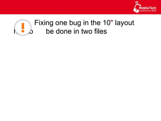 Fixing one bug in the 10" layout has to
be done in two files
 