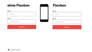 @webinterface
ohne Flexbox Flexbox
 