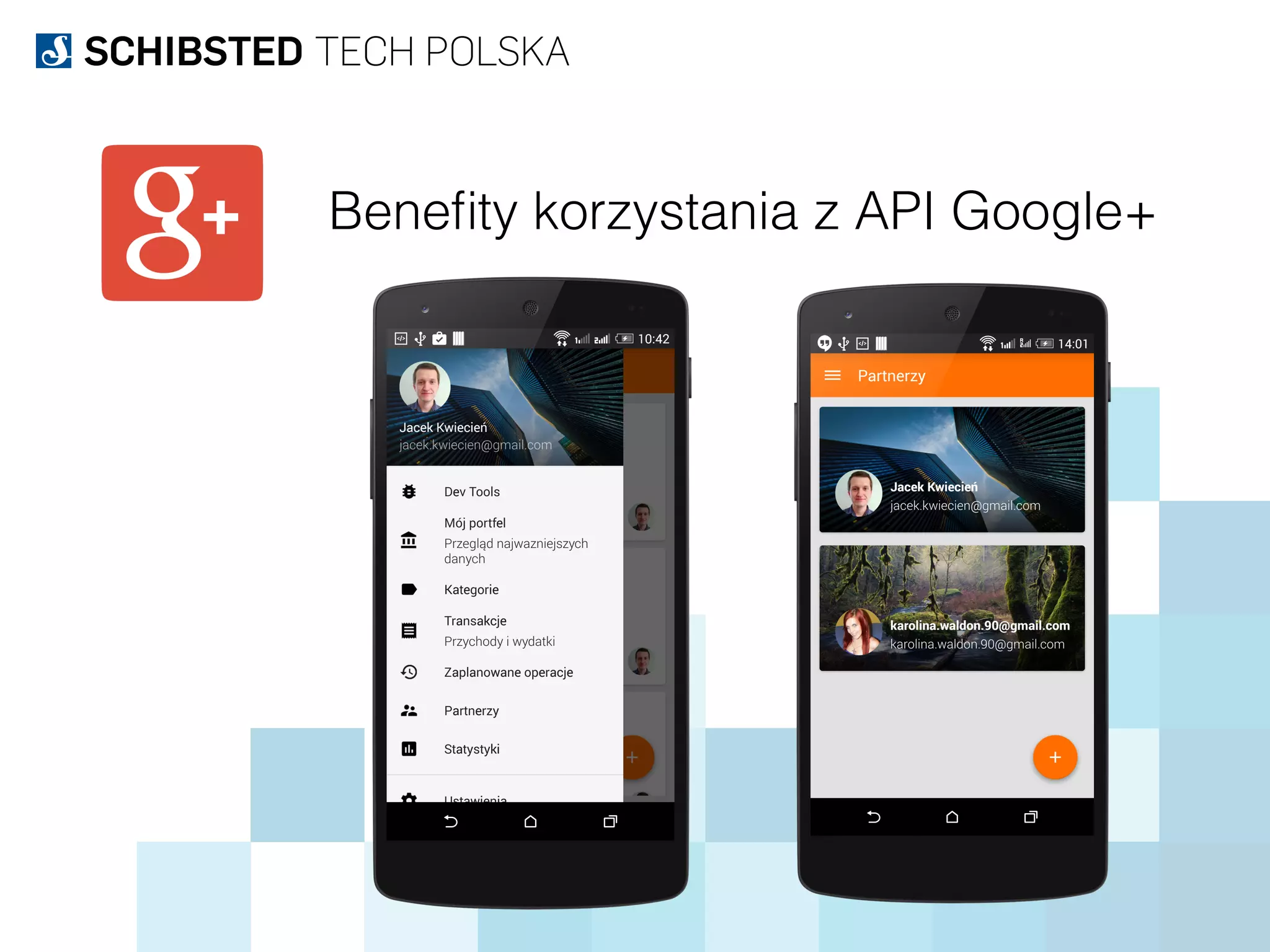 Beneﬁty korzystania z API Google+
 