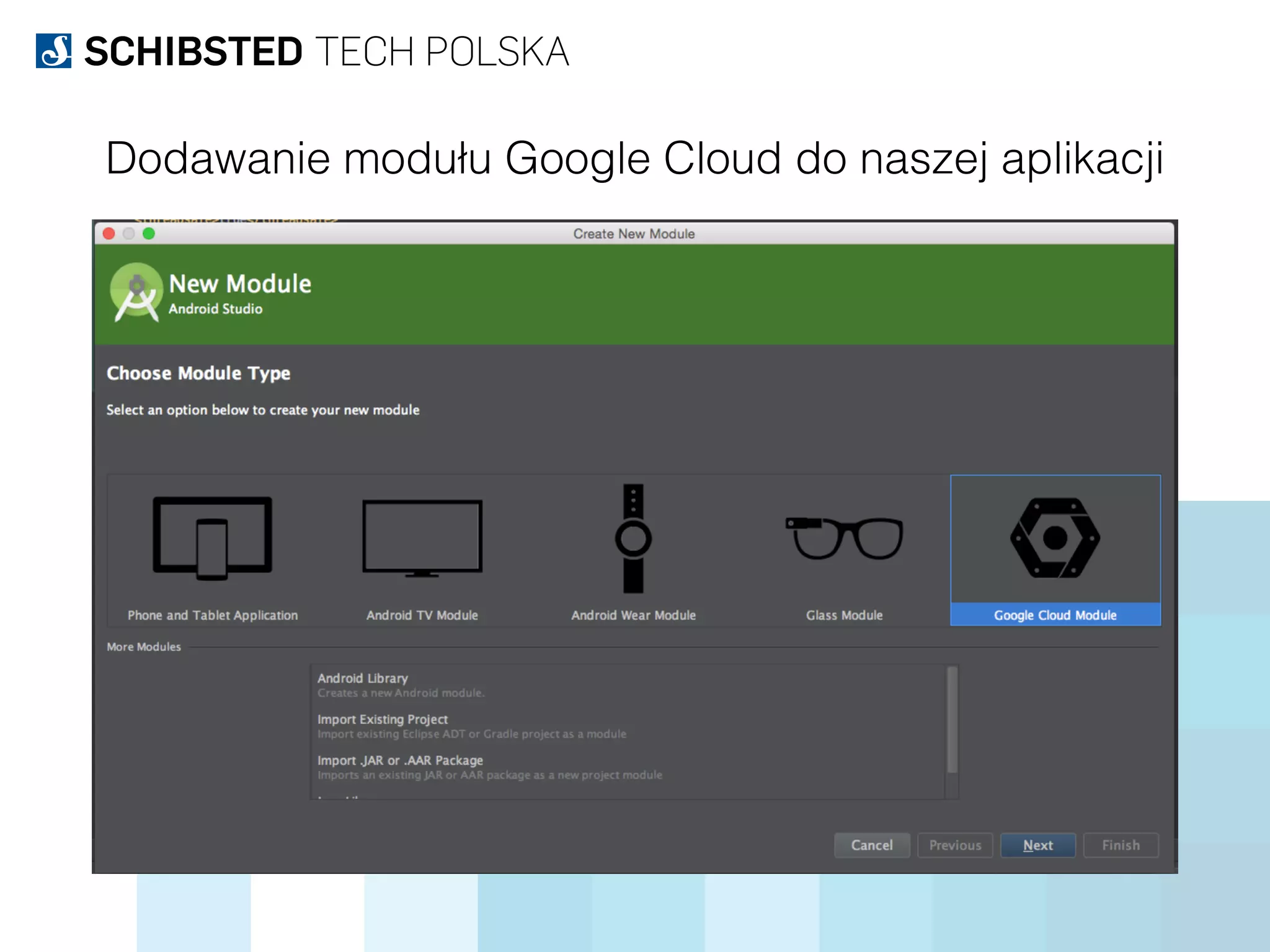 Dodawanie modułu Google Cloud do naszej aplikacji
 