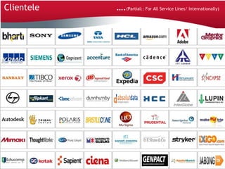 Clientele             ….(Partial:: For All Service Lines/ Internationally)




10
Company Confidential
 