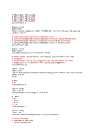 MTCNA関連問題資料 | Maxtic