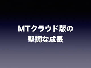 MTクラウド版の 
堅調な成長
 