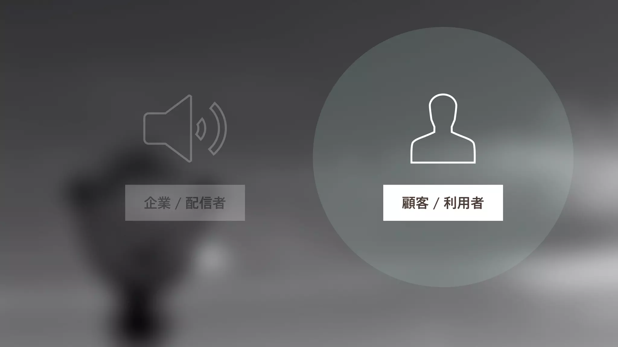 企業 / 配信者顧客 / 利用者 
 