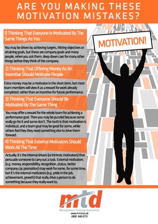 Are You Making These Motivation Mistakes?