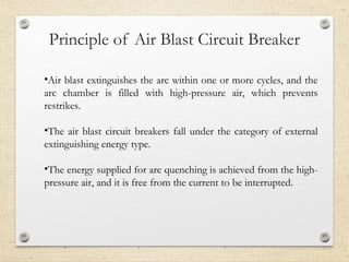 Air Blast & SF6 Circuit Breaker Design and Construction | PPT ...
