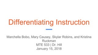 Differentiating Math and Science Instruction | PPTX