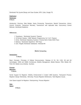 Mtech syllabus computer science uptu | DOCX