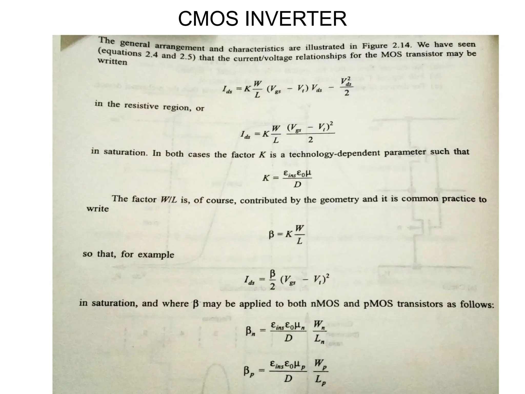 CMOS INVERTER
 