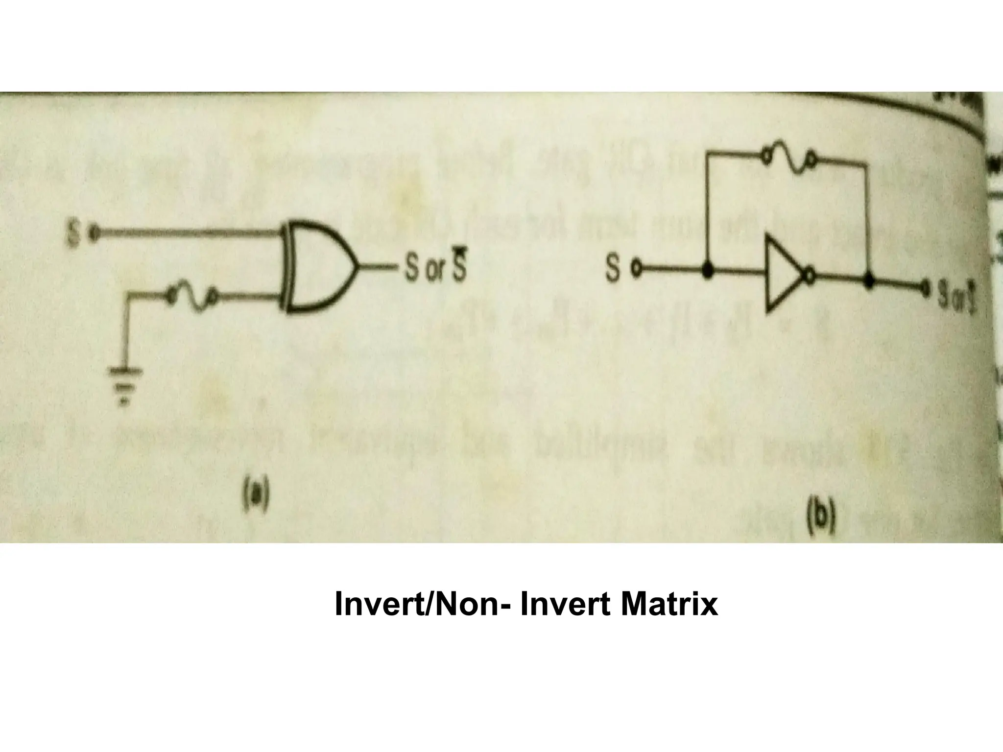Invert/Non- Invert Matrix
 