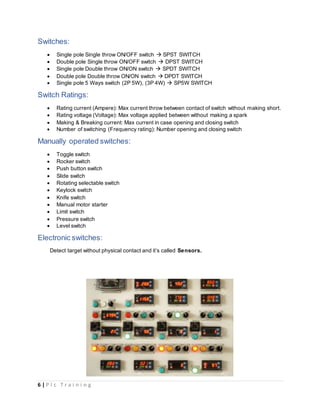 classic control and PLC training report