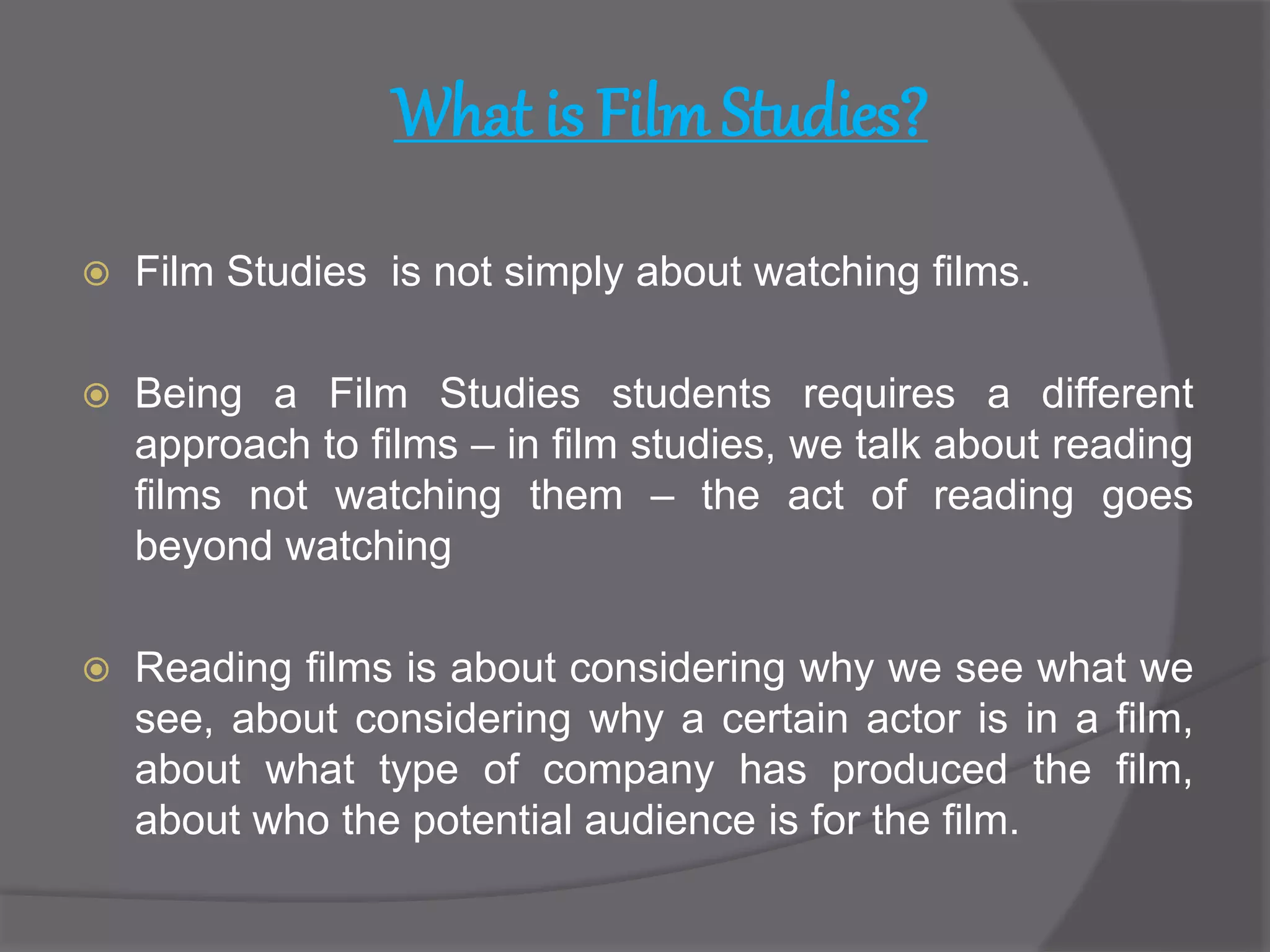 Film studies | PPTX