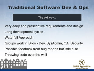 Lessons from DevOps: Taking DevOps practices into your AppSec Life