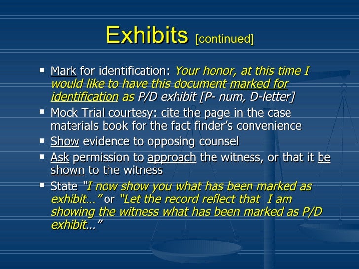 Mock Trial Basics of Evidence and Delivery