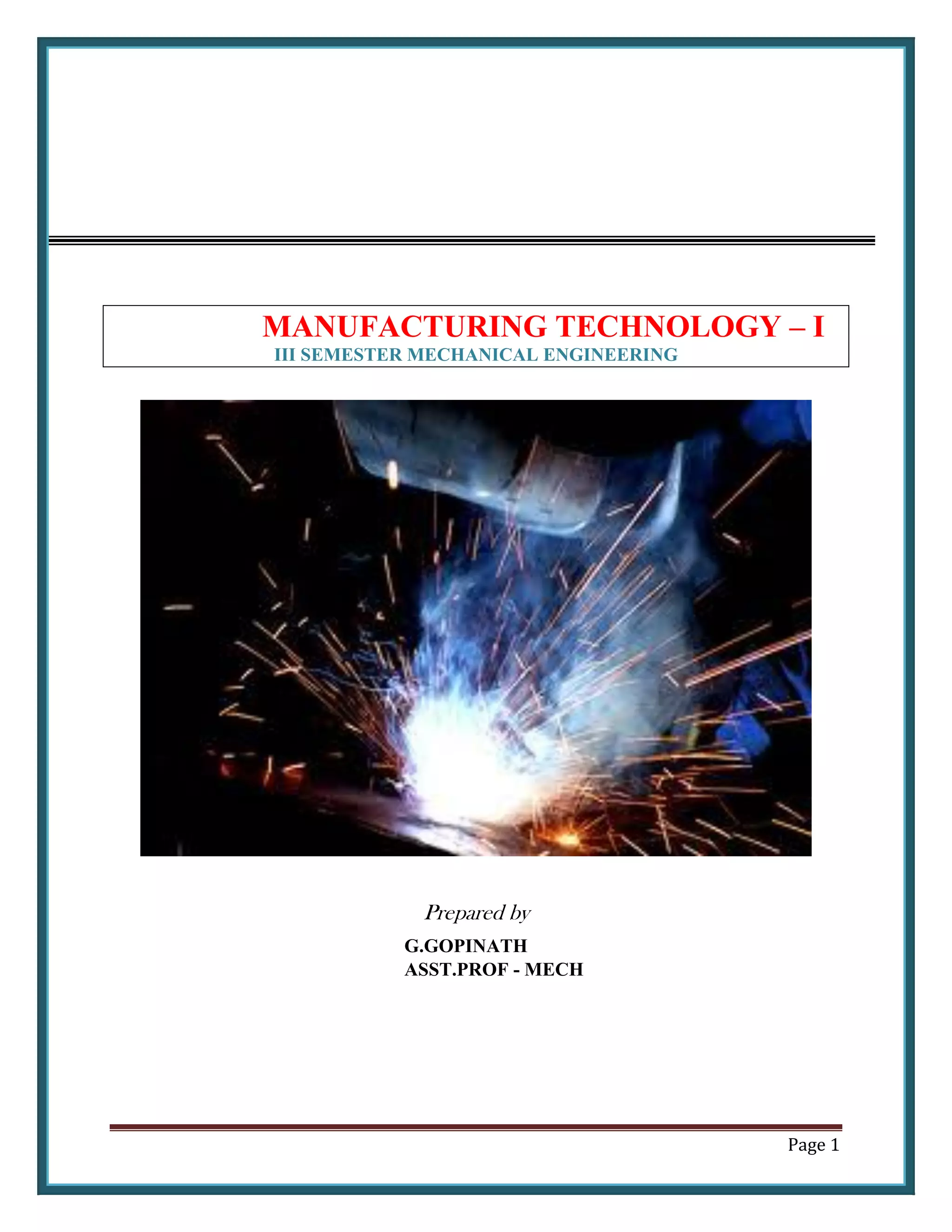 Manufacturing Notes.pdf Manufacturing Technology Pdf: Manufacturing Technology Zu – KVBXC