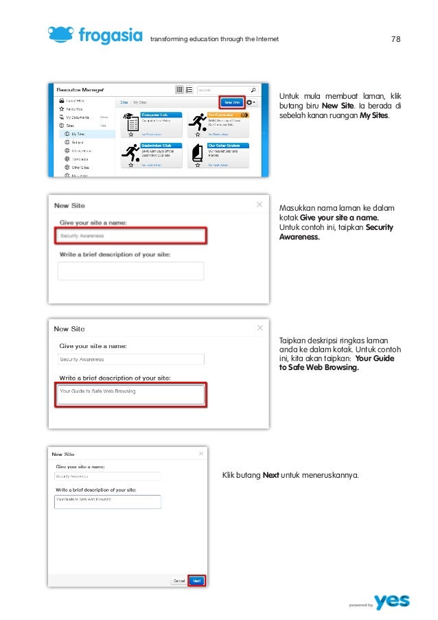 Manual Panduan Membina Laman FROG VLE