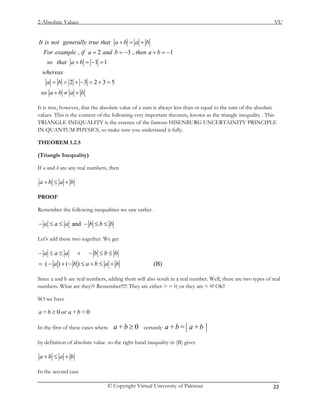Mth101 handouts 1_45 | PDF