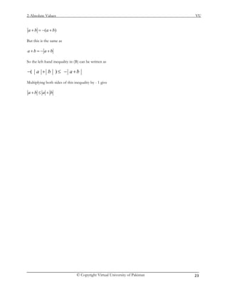 Mth101 handouts 1_45 | PDF