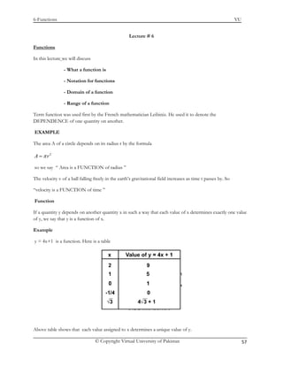 Mth101 handouts 1_45 | PDF